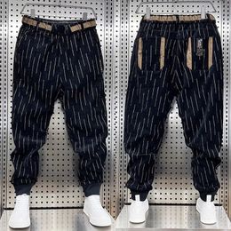 Pantalons pour hommes Mode Sarouel Rayé Hip Hop Streetwear Haute Qualité Unique Marque Pantalon en Coton Joggers Pantalon de Survêtement 230822