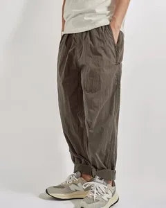 Pantalones De Hombre Moda Ligeros para Hombres Secado Rápido Pierna Ancha Cargo Pantalones Plisados Rectos Cónicos De Gran Tamaño Ropa Enrollable Casual