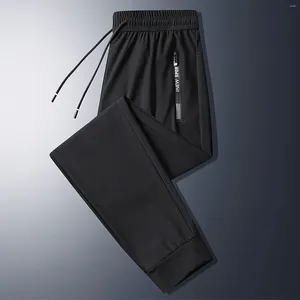 Pantalones para hombre Moda Puertos sueltos con cordón Ligero Transpirable Cintura elástica Pantalones versátiles Jogger masculino