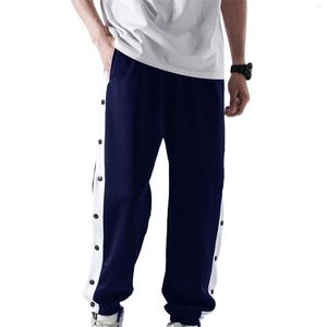 Pantalons pour hommes mode mâle surdimensionné XXXL Baggy décontracté 2023 hommes haut fendu bouton pression pantalons de survêtement basket-ball déchirer
