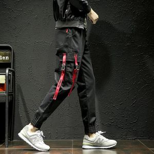 Herenbroek mode herenzakje mannen coole hiphop joggers plus size broek riem dames streetwearmen's