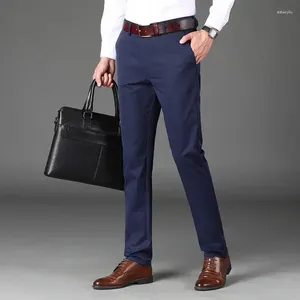 Pantalon masculin Fashion Men de bureau d'affaires Significal Stratwear Streetwear Vêtements masculins lâches Solid décontracté pantalon complet droit 2024