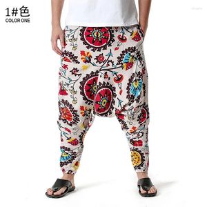 Pantalons pour hommes Mode Mens Lienen Coton Harem Pantalon Style Bohème Streetwear Vintage Joggers Hommes