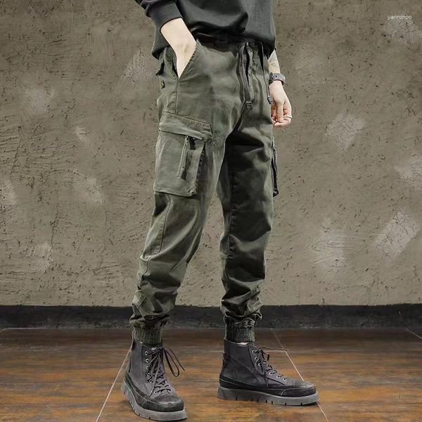 Pantalones de hombre Moda Militar Cargo Hombres Pantalones tácticos holgados sueltos Oustdoor Casual Algodón Multi bolsillos Tamaño grande G08