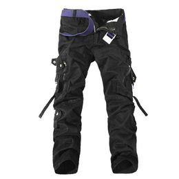 Pantalons pour hommes Mode Multi-poche Solide Pantalon cargo pour hommes de haute qualité Casual Slim Entraînement Pantalon pour hommes Taille 28-40 T221205