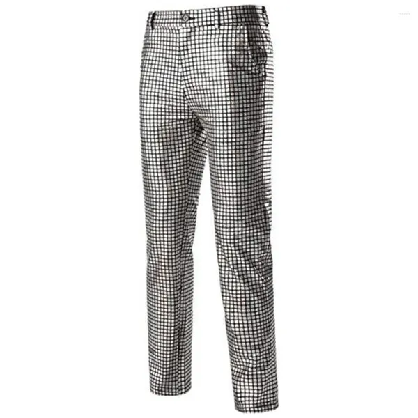 Pantalones para hombre Moda Shinny Plaid Lentejuelas Glitter Disco Party Dancer Nightclub DJ Stage Performance Pantalones Hombre Ropa