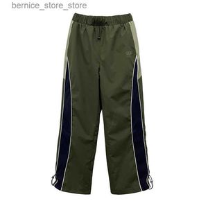 Herenbroeken Mode Stiksels Joggingbroeken Heren Y2K Amerikaanse Retro Losse Wijde Pijpen Casual Broeken Paar Joggingbroeken Werkbroeken Lente Nieuwe modellen Q231201