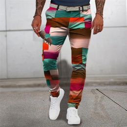 Pantalon masculin à la mode slim slim slim slim styles et couleurs de crayon confortable élastique petit bustines carrées