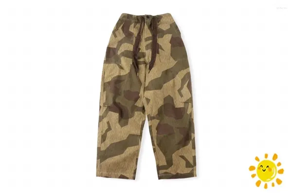 Pantalons pour hommes Fasion Camouflage Kapital Kountry Hommes Femmes Armée Vert Cordon Pantalon Hip Hop
