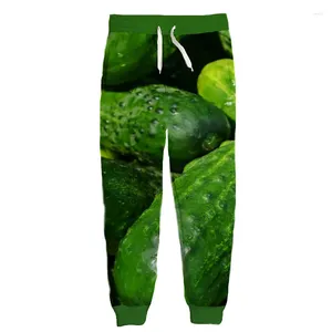 Pantalon masculin cucombres rapides 3d imprimé vêtements causaux mode hommes hommes femmes de piste d'équipage hip hop plus taille s-7xl