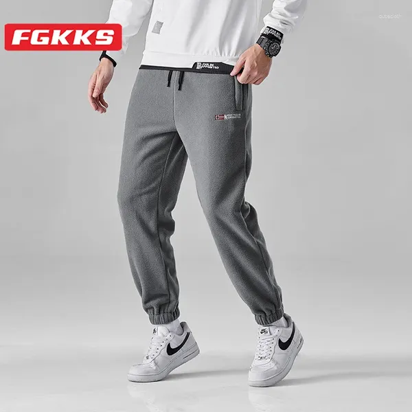 Pantalones para hombres FGKKS 2024 Outdoor Casual para hombres Corcha de algodón del algodón puro Diseño de alta calidad