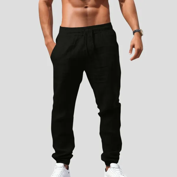 Pantalon masculin pour la couleur unie décontractée élastique en vrac percutant la personnalité à la mode minceur de pantalon pour hommes