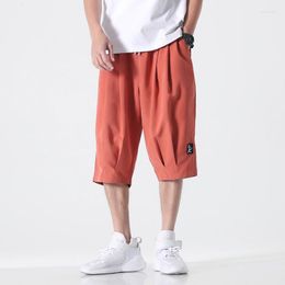 Herenbroek voor mannen zomer harem korte joggers kalf lengte casual flodderige mannelijke capri-broek oversized m-8xl streetwear