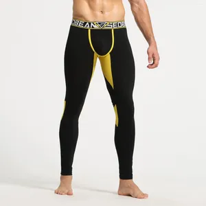 Pantalones para hombres para hombres Ropa interior térmica Algodón Impreso para hombre Dormir Bottoms Leggings Pantalón Sexy Long Johns