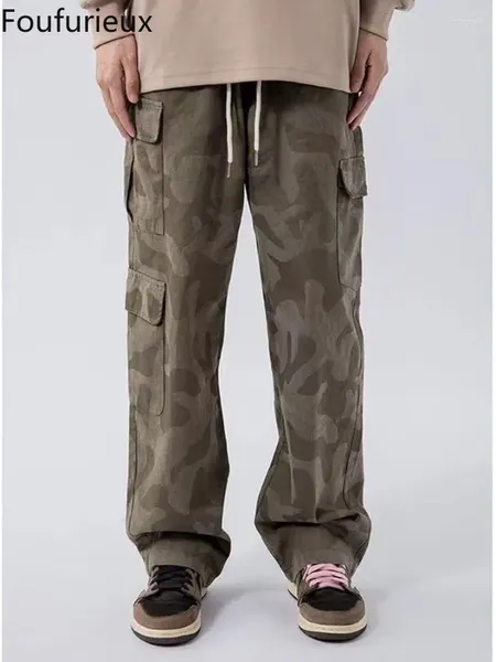 Pantalon masculin Foufuriobs Vintage Cargo Pantalons hommes Coton Designer Clothes Streetwear Women Shopping