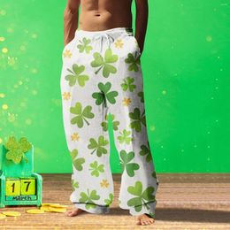 Herenbroeken Vier seizoenen Mode Casual Digitaal 3D-printen St. Patrick's Day Stijl Twee Comfortabel traagschuim