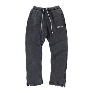 Pantalones para hombres Frog Drift Fashion Streetwear Marca ASKYURSELF Pantalones acampanados Pantalón Dobladillo Botón Hip Hop Pantalones largos Hombres Masculinos