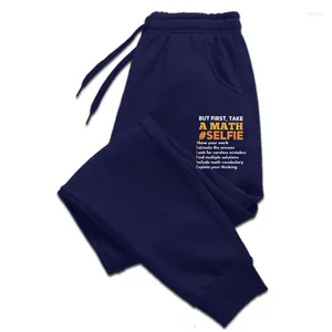 Heren broek grappig wiskundeleraar cadeau voor een nerd joggingbroek eenvoudige stijl bedrukt oversized katoen volwassen man