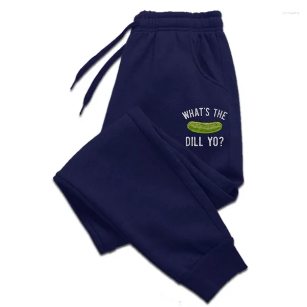 Pantalons pour hommes Pickle drôle pour hommes - What's The Dill Yo pantalons de survêtement Style simple coton hommes