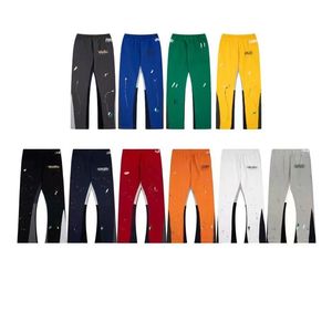 Pantalons pour hommes Galeries Denim Pantalon Dept Moucheté Lettre Imprimer Hommes Femmes Couple Lâche Polyvalent Casual Galeries Droites Pantalon Designer Homme Pantalon De Survêtement Splash Paint