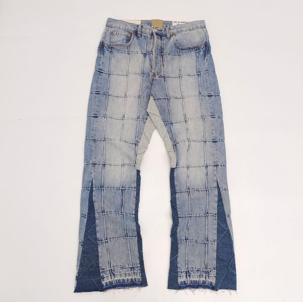 Pantalons pour hommes GD motif bleu jean hommes dames décontracté jean ample pantalon de style de rue 230824
