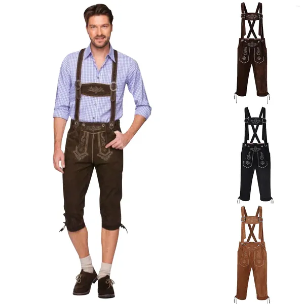 Pantalon masculin allemand Oktoberfest National Bière traditionnelle Men de rue décontractée STRAP BRROIDE BROIDED HOMM