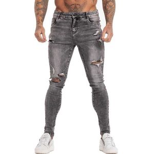 Pantalon masculin gingtto jeans skinny fit pantalon pour hommes pantalon denim mince tissu rassasc homme Nouveaux arrivées dropshippfashion hip hop 135 j240510