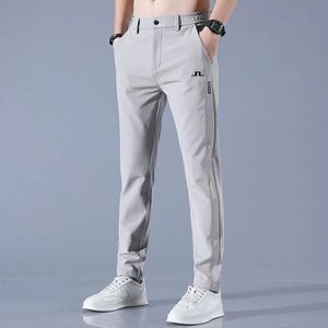 Mannen Broek Golf 2023 Zomer Mannen Hoge Kwaliteit Elasticiteit Mode Casual Broek Ademend J Lindeberg Wear 231009