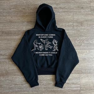 Heren broek Goth Punk Sweatshirt hoodies Y2k Hoodie Print Sport Jas Pullover Gothic Lange mouw Oversized hoodie Grunge kleding emo 230808
