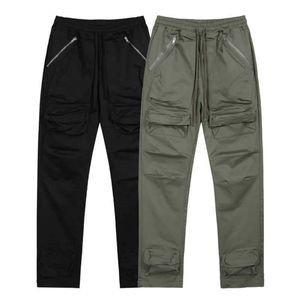 Pantalon masculin noir grailz multi-poche mens mens 1 1 pantalon de pantalon de survêtement décontracté de haute qualité avec tags J240409