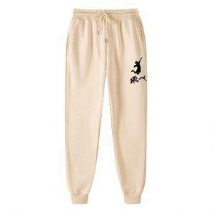 Pantalones para hombres Haikyuu Karasuno Fly High Anime Hip Hop Pantalones deportivos Streetwear Manga Voleibol Club Casual Joggers Pantalones para mí 30oI #