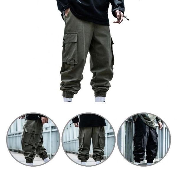 Pantalones de hombre Guapos Terrific Casual Hombres Cargo Tobillo Banded Otoño Pantalones Cintura elástica para Street Dance