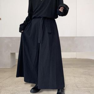 Pantalon homme Harajuku noir taille élastique Streetwear chaud Style sombre samouraï automne pantalon hommes pour Cosplay