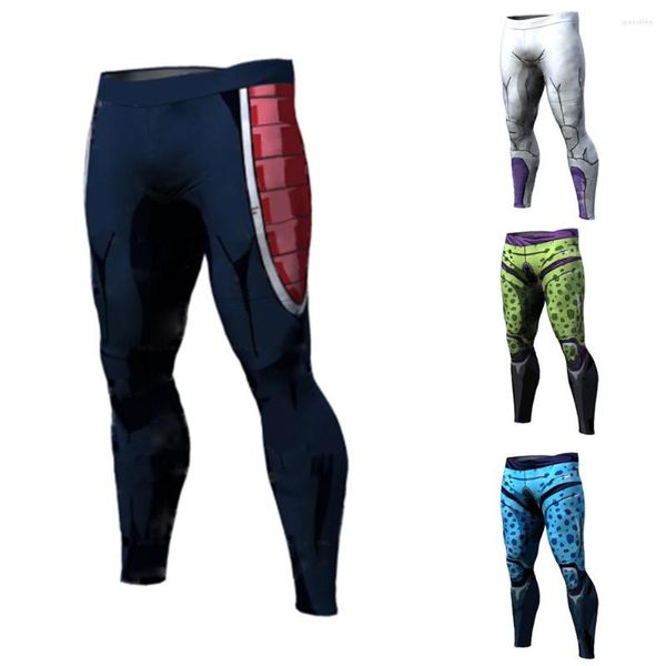 Pantalones de hombre Harajuku Cosplay Anime personaje hombres entrenamiento Fitness Streetwear Leggins hombres gimnasio Jogging deportes