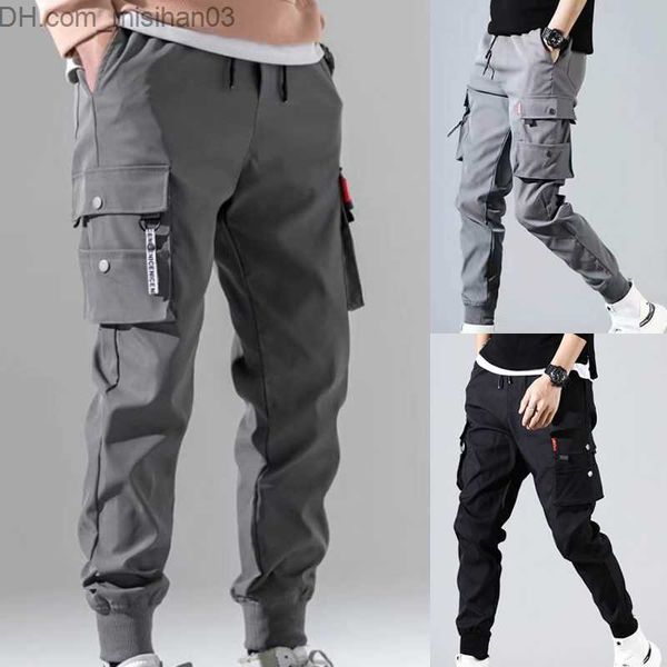 Pantalons pour hommes Harajuku mince cheville longueur cargo Pantalon Sportswear garçons jogger été sarouel pour hommes cravate couvre-pied fahion vêtements pour hommes Z230801