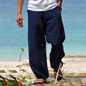 Pantalon homme sarouel cordon taille élastique plage pantalon de Yoga ample décontracté pantalon d'été pour homme pantalons fins Ropa Hombre