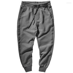 Pantalons pour hommes Poids lourd Extra-polaire Extra-épais Sweat à capuche décontracté Garçons Sangles latérales Tricoté Laine d'agneau Piste intérieure