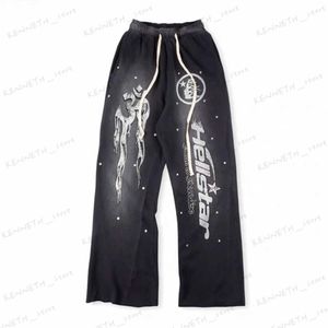 Pantalons pour hommes Hellstar Nouveaux hommes Femmes Pantalons décontractés Lâche Motif imprimé Hip-Hop Rétro Tendance Couple Style T240126