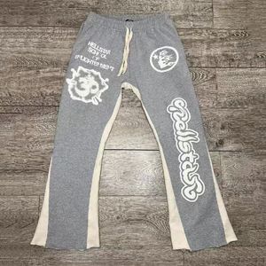 Pantalones de hombre Hellstar pantalones de chándal 2023 carta de alta calidad estampado de espuma HELLSTAR lana aro tela hombres mujeres pareja Real Po 230515