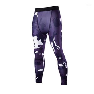 Herenbroek Hoge Elastische Camouflage Skinny Running Leggings Panty's Mannen Sport Train Nick Dry Compression Fitness Y1