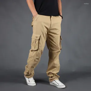 Pantalon masculin cargo de haute qualité masculine multiples occasionnelles militaires qui dépassent l'armée pantalon droit pantalon long