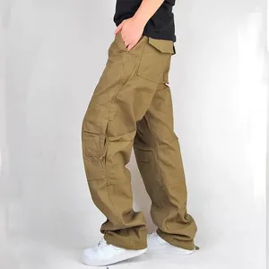 Pantalon masculin de haute qualité pantalon multi-pochets décontractés miltaire camouflage green panton coton