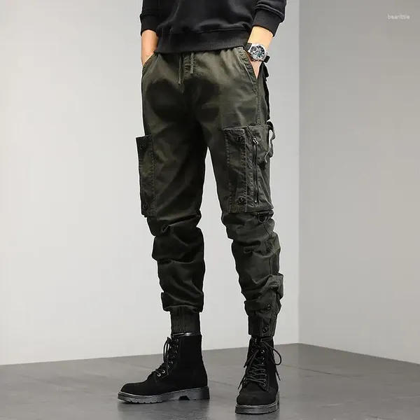 Pantalons pour hommes de haute qualité décontracté pour hommes coton militaire tactique joggeurs mode multi-poche pantalon mâle kaki noir armée