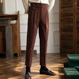Pantalon homme haute qualité Pantalon en velours côtelé Pantalon pour homme taille bureau robe Pantalon italien hommes Busines Pantalon Para Hombres