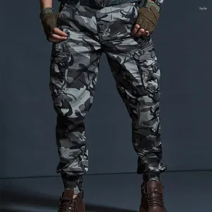 Pantalons pour hommes de haute qualité kaki décontracté hommes militaires tactiques joggeurs camouflage cargo multi-poches mode pantalon de l'armée noire