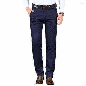 Pantalon Homme Haute Qualité Homme Casual Stretch Coton Confortable Business Droit Noir Kaki Bleu Taille 46