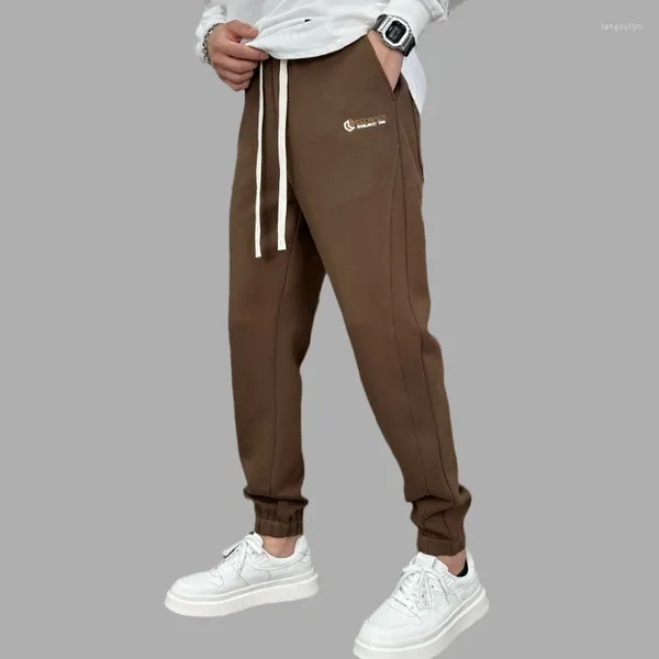 Pantalones para hombres Hombres de alta calidad Deportes Corte 3D Micro Elástico Algodón Joggers Hombre Streetwear Coreano suelto Casual Versátil Sweetpants