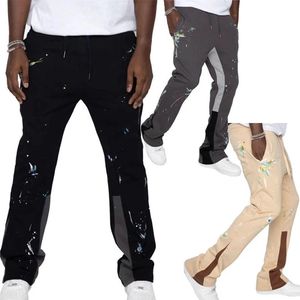 Men s broek hoge kwaliteit broek broek fleece joggers wijd uitlopende joggingbroek mannen gestapeld zweet 231027