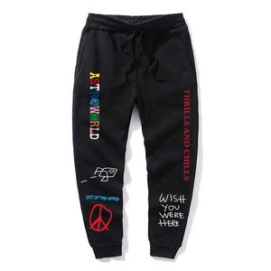 Herenbroek van hoge kwaliteit wollen broek astroworld brief bedrukte dames joggingbroek hiphop straat kleding heren sportbroek j240429