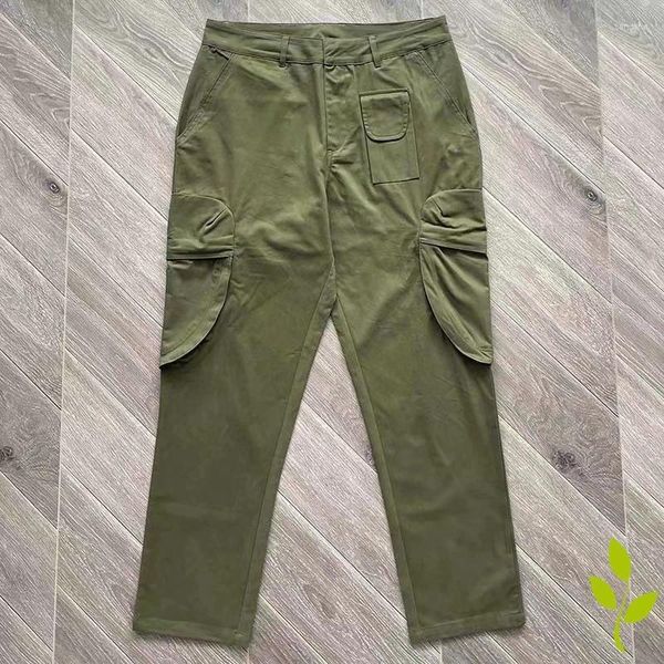 Pantalon pour hommes High Street Cactus Cargo Army Green Multi-Poches Zipper et Casual Loose Quality Pantalon de survêtement